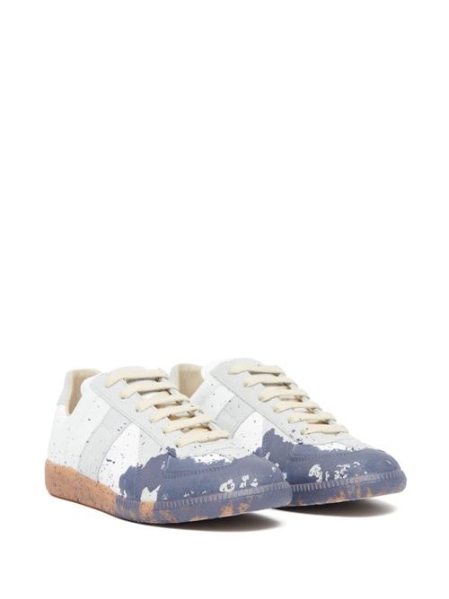 Snekaer in  vitello bianco sporco/blu polvere Maison Margiela | S58WS0244P6230H0A65